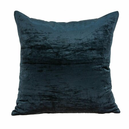HOMEROOTS 22 x 7 x 22 in. Transitional Dark Blue Solid Pillow Cover with Poly Insert 334044